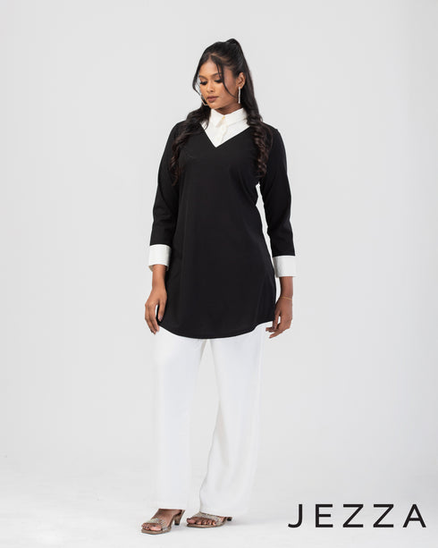 Color-Block Long Sleeve Top 63521