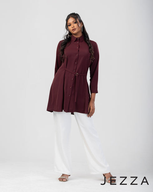 Structured Polyester Above-Knee Top 63721