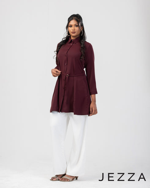 Structured Polyester Above-Knee Top 63721