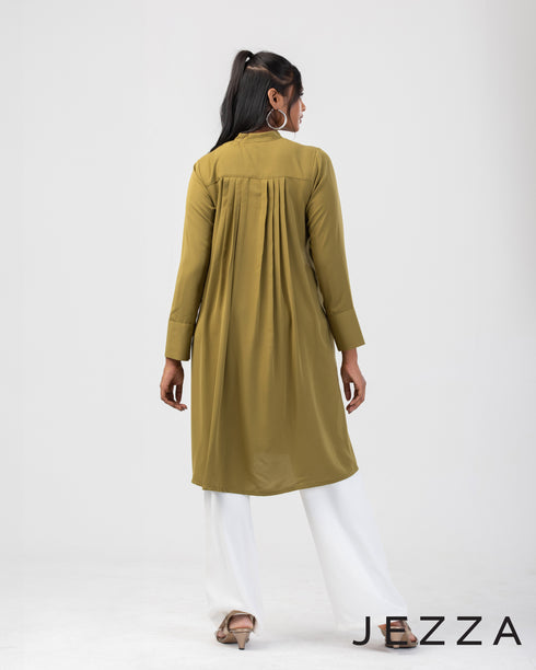 Flowy Knee-Length Polyester Top 59921