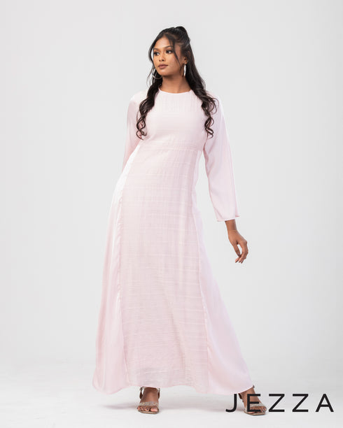 Satin & Rayon Panel Dress 63941