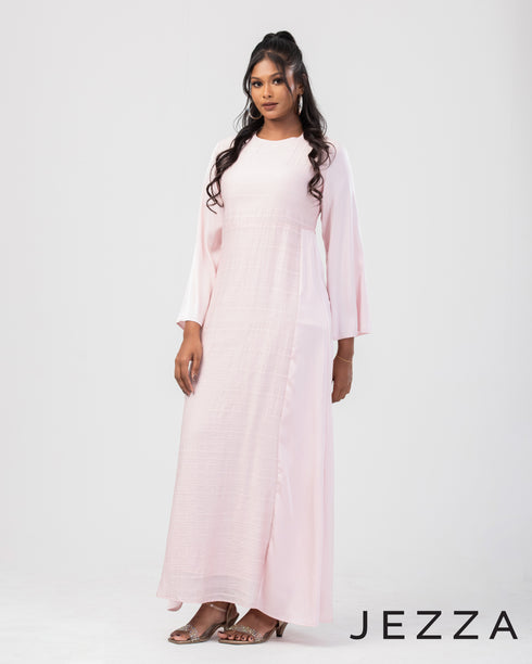 Satin & Rayon Panel Dress 63941