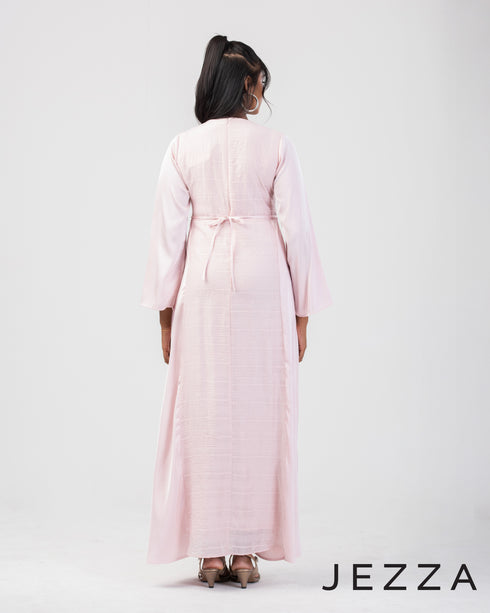 Satin & Rayon Panel Dress 63941