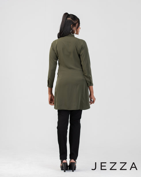 Structured Polyester Above-Knee Top 63722