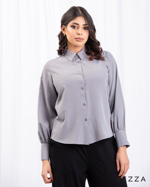 Solid Polyester Formal Top 67291