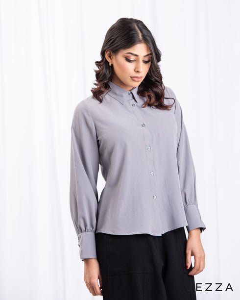 Solid Polyester Formal Top 67291