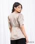 Short Sleeve Thick Satin Occasion Top 66292