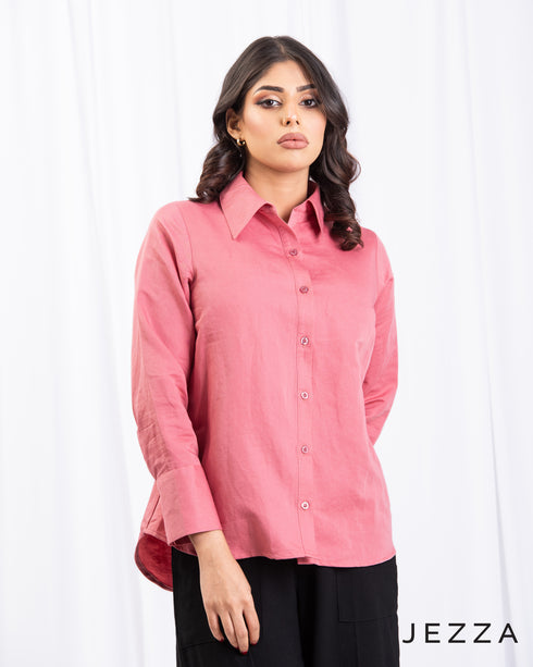 Thick Cotton-Blend Polyester Top 66911