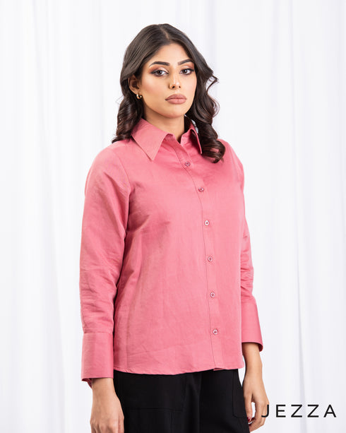 Thick Cotton-Blend Polyester Top 66911