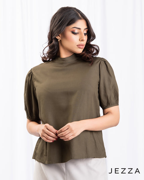 Everyday Ease: Short Sleeve Cotton Blend Top 66331