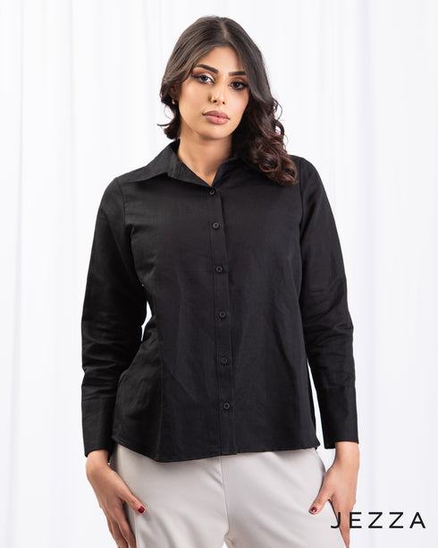 Thick Cotton-Blend Polyester Top 66912