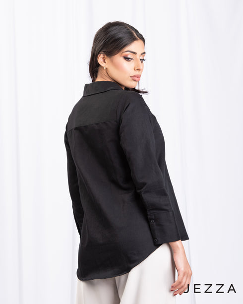 Thick Cotton-Blend Polyester Top 66912