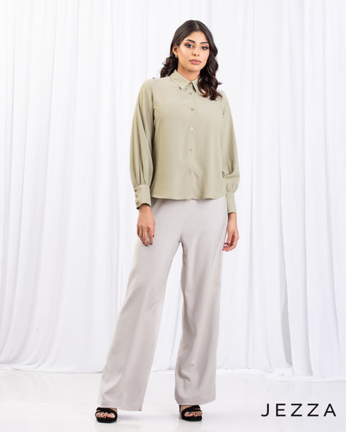 Solid Polyester Formal Top 67292