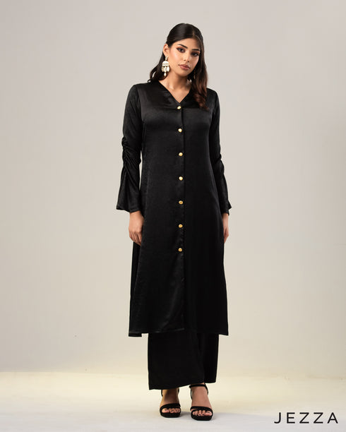 Lustre Luxe: Crushed Satin Co-Ord Set 66471