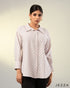 Refined Ease: Poly-Cotton Shirt Top 66531