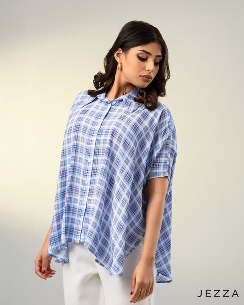 Breezy Ease: Short Sleeve Kaftan Top ( FREE SIZE ) 67251