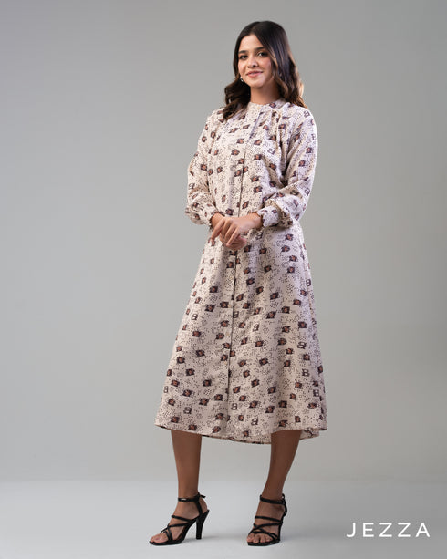 Grace Flow: Smocked Cuff Dress 67301