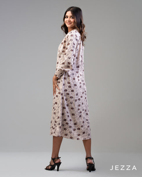 Grace Flow: Smocked Cuff Dress 67301