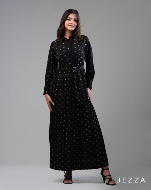 Print Poise: Pleated Dress 66491