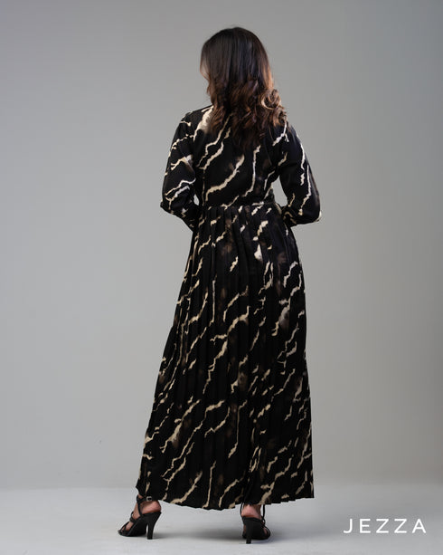 Print Poise: Pleated Dress 60691