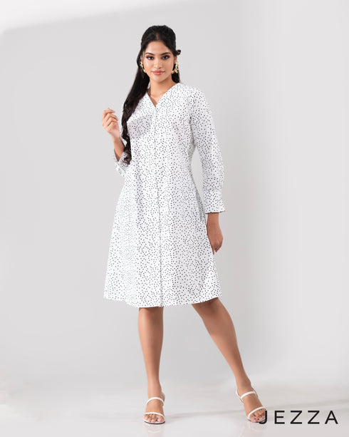 Daylight Versatility: Printed Polycotton Dress 66451