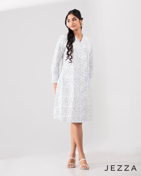 Daylight Versatility: Printed Polycotton Dress 66451