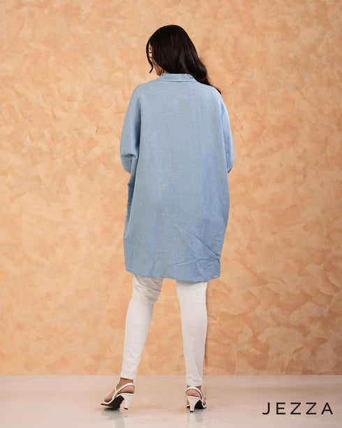 Easy Flow: Below-Hip Poly Cotton High-Low Top 67581