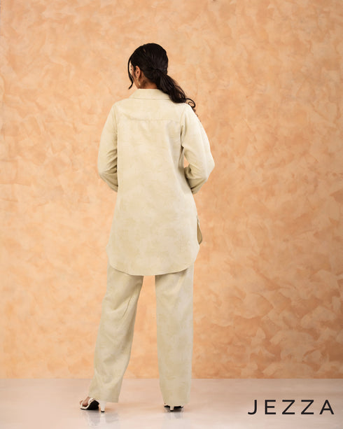 Chic Harmony: Bow-Tie Top and Pant Set 66761 & 6684