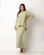 Load image into Gallery viewer, Cotton Knit Top & Skirt Set 56674/56684