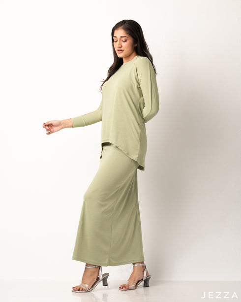 Cotton Knit Top & Skirt Set 56674/56684