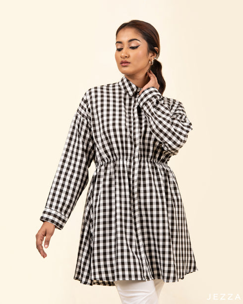 Below Hip Polyester Dress With Elasticated Waist 54953