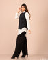 Hip Top With A Fusion Of Cotton Knit And Polyester 50782