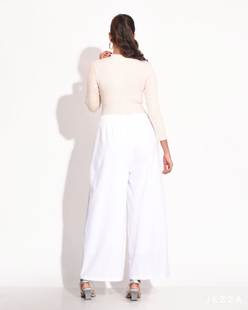 Mid-Rise Elasticated Waist Pants 58771