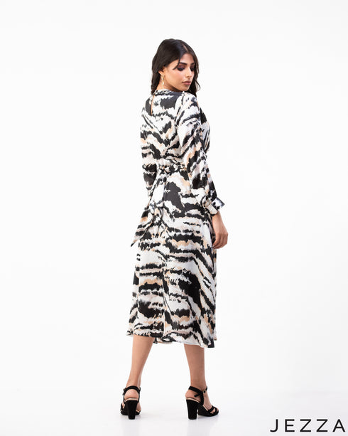 Graceful Flow: Crushed Chiffon Midi Top 72831