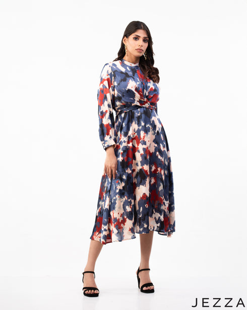 Graceful Flow: Crushed Chiffon Midi Top 71891