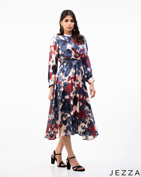 Graceful Flow: Crushed Chiffon Midi Top 71891