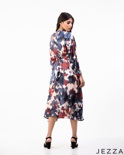 Graceful Flow: Crushed Chiffon Midi Top 71891