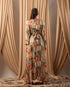 Effortless Artistry: The Micro-Pattern Chiffon Mandarin Dress 76071