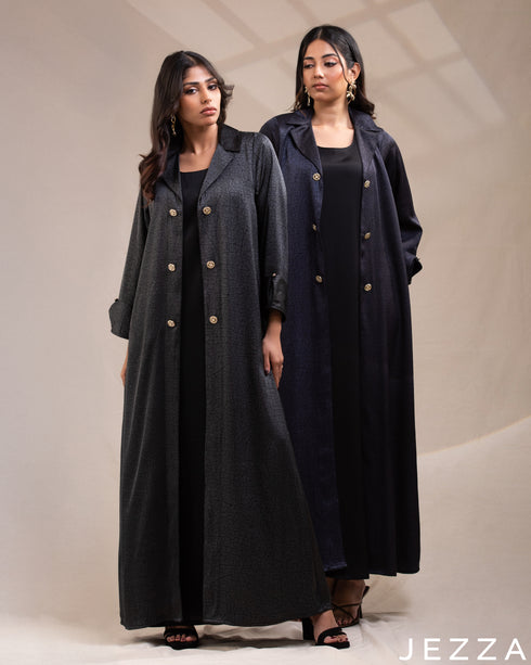 Relaxed Poise: Twill & Satin Dress 76311