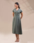 Effortless Elegance: The Satin Regular-Fit Midi Dress 76831