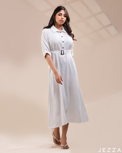 Pure Serenity: The Essential Linen Midi Dress 72384