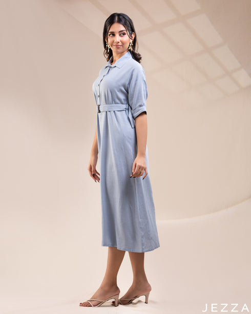 Pure Serenity: The Essential Linen Midi Dress 72383