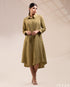 Timeless Olive Linen Dress-Top 76291