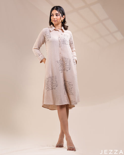 Effortless Elegance — Linen Dress-Top 76292