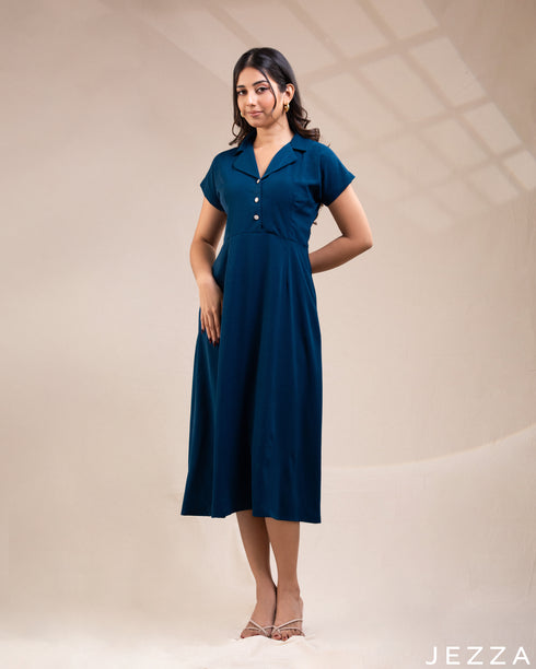 Timeless Poise: The Signature Satin Midi Dress 70571