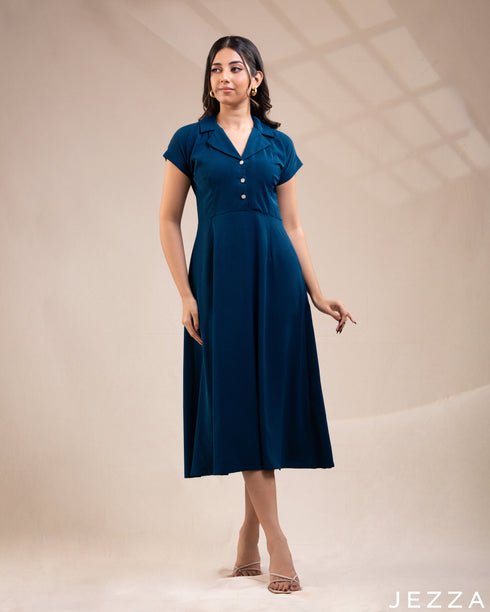 Timeless Poise: The Signature Satin Midi Dress 70571