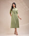 Natural Ease: The Regular-Fit Linen Midi Dress 72381
