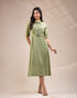 Natural Ease: The Regular-Fit Linen Midi Dress 72381