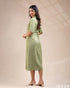 Natural Ease: The Regular-Fit Linen Midi Dress 72381