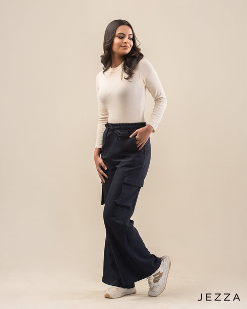 Urban Ease: Elasticated Cargo Pant 72361